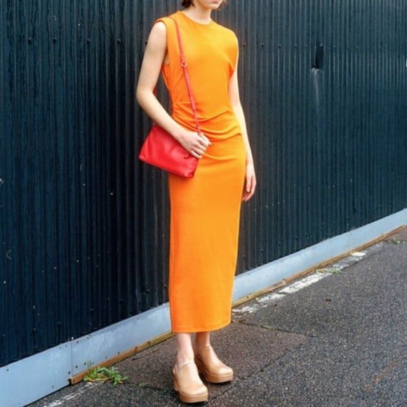 NWT Zara Side Draped Dress - Picture 1 of 16